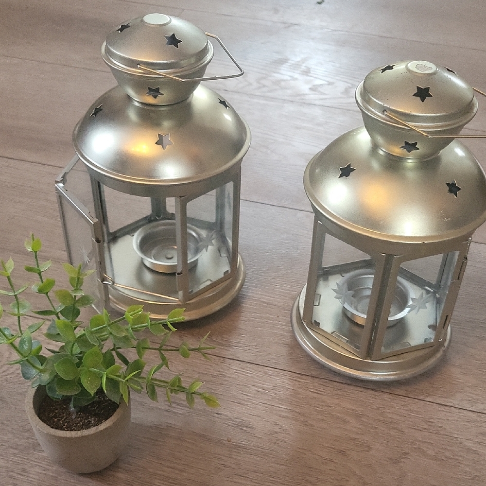 IKEA Gold Lantern Duo ... Like New